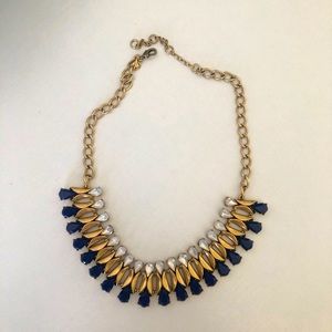 J. Crew blue and gold necklace